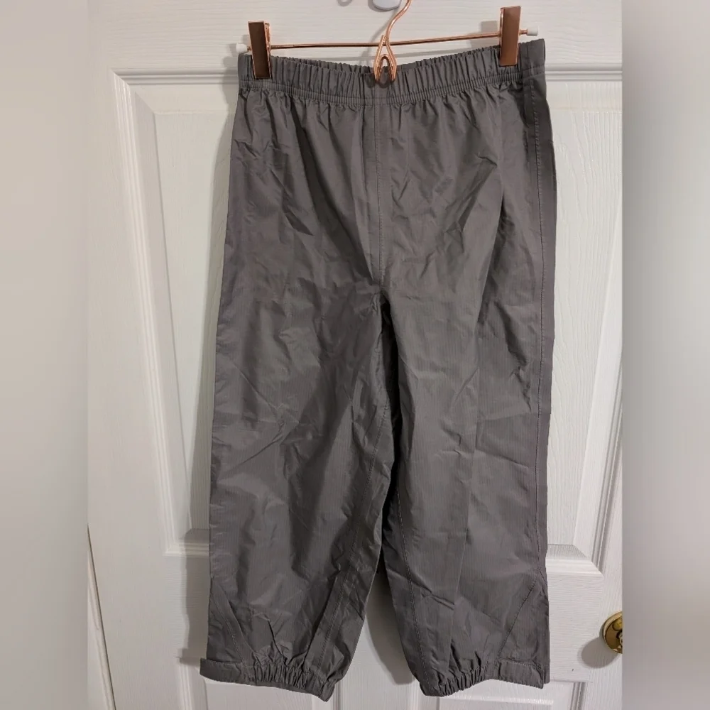 LL Bean Pants Nylon Windbreaker Waterproof Youth Kids Boys Girls Pull On Gray 8